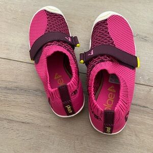 PLAE Kids Hot Pink and Burgundy Slip-On Sneakers